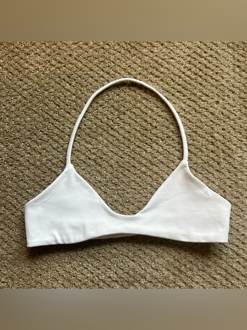 Tank Air Scoop Bralette Milk White Size: Small
